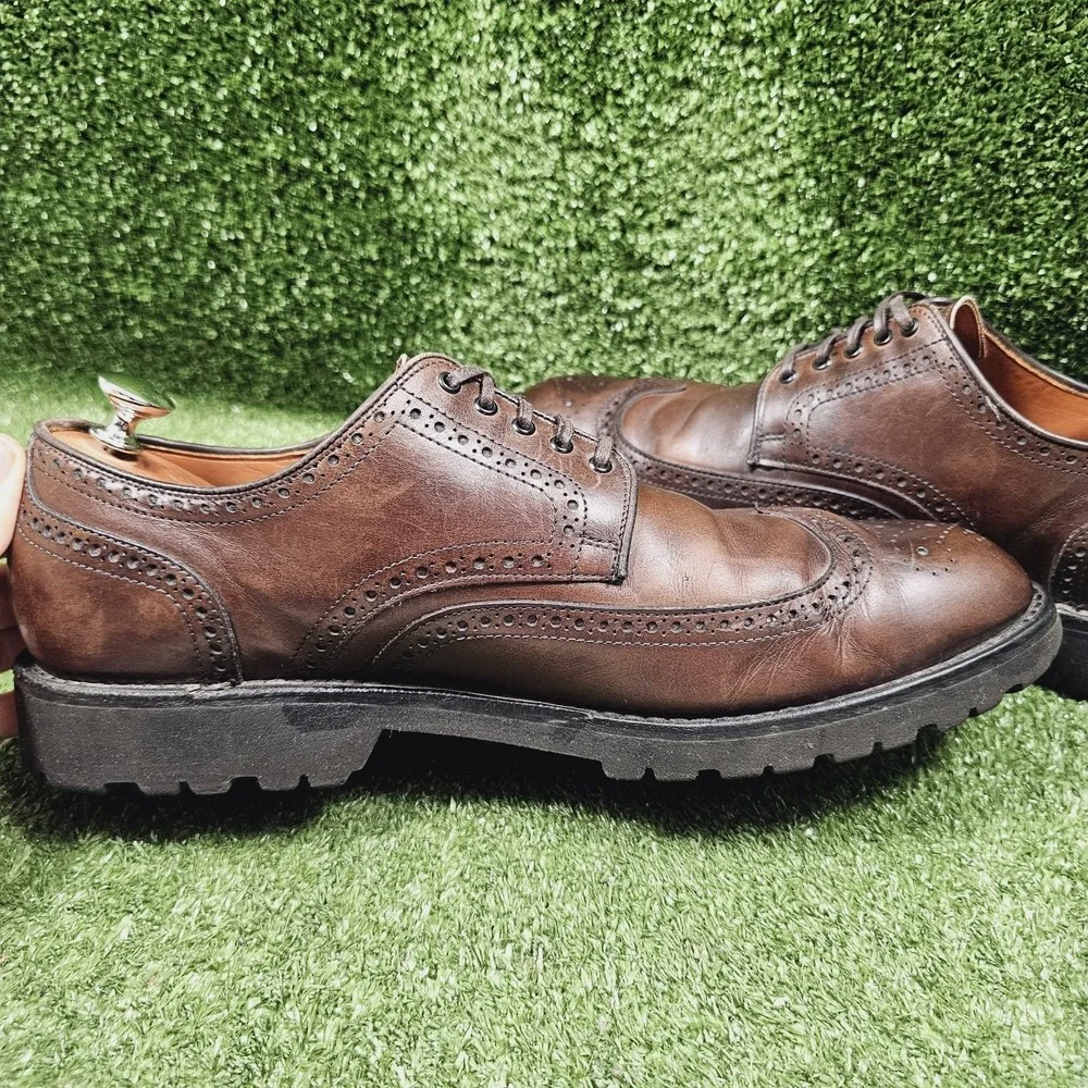 Allen Edmonds 'Tate' Brown Leather Wingtip Oxfords Dress Shoes Mens Size 13 D